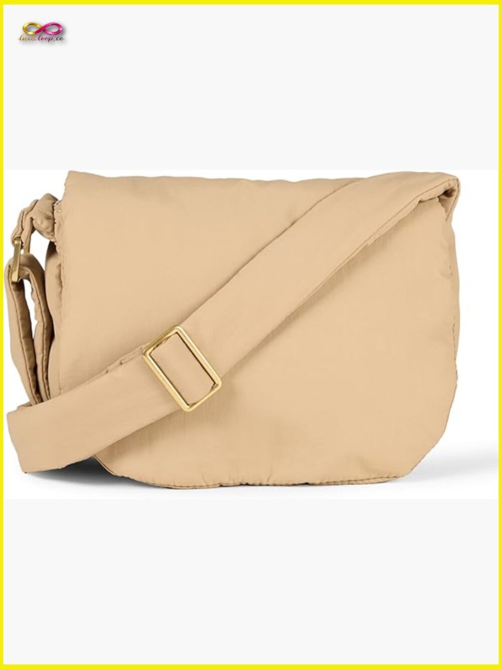 Nylon Adjustable Crossbody Flap Bag Pouch Lightweight Daily Essential